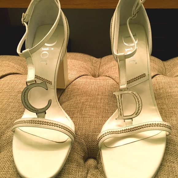 AUTHENTIC Cristian Dior Block heeled Sandals - Picture 1 of 7